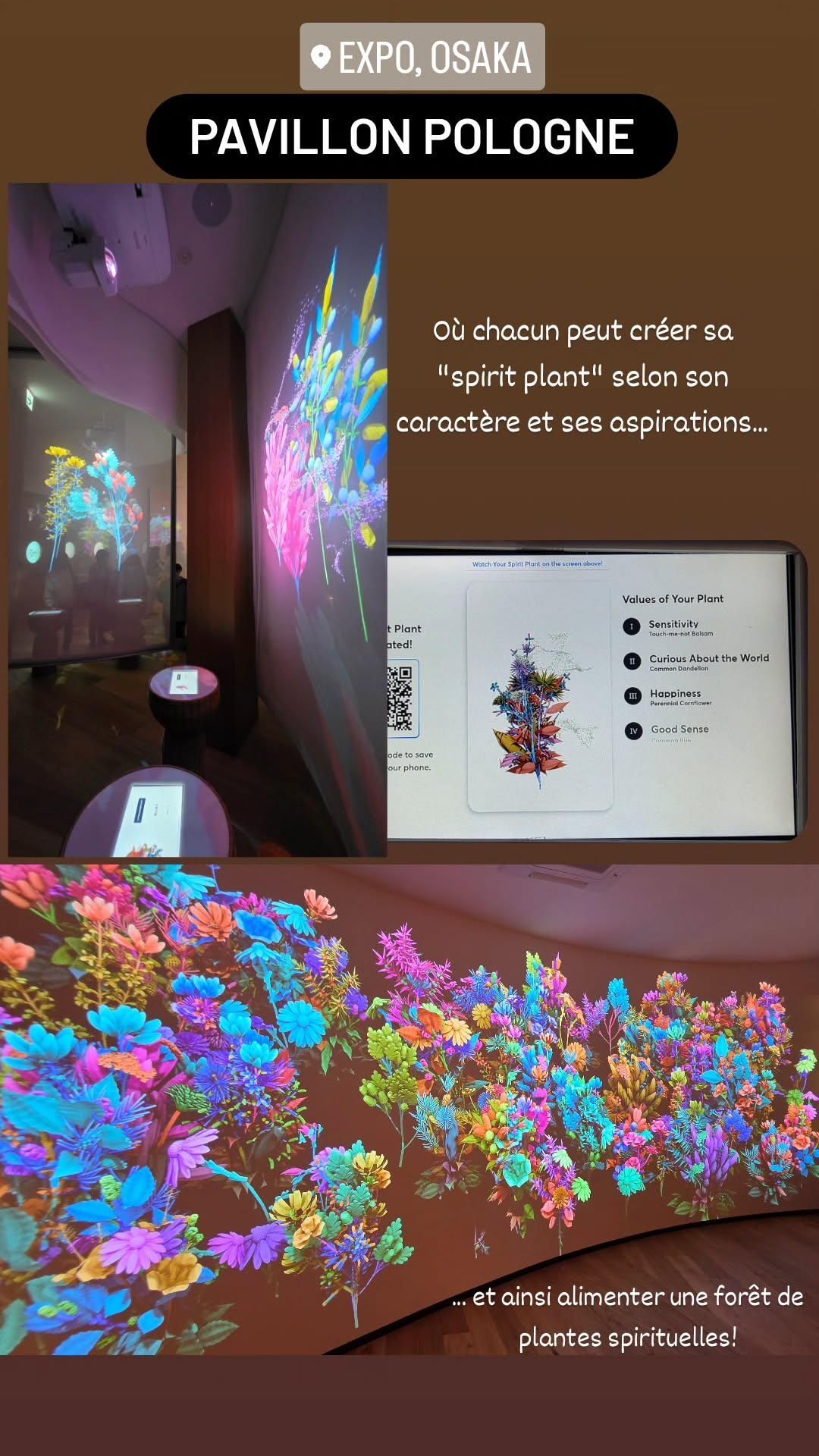 Forêt de fleurs digitales dans le Pavillon Pologne, Expo d'Osaka 2025
